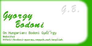 gyorgy bodoni business card